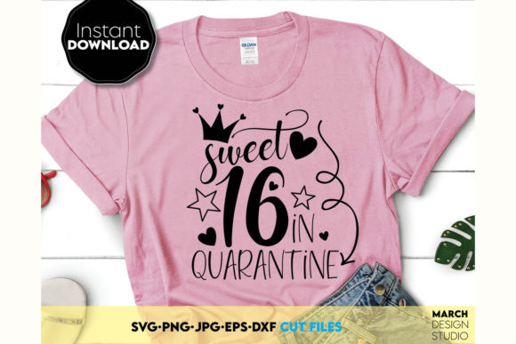 16th Quarantined Birthday Shirt Design