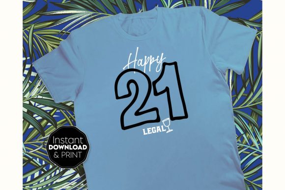 21st Birthday Tshirt Hello 21 Design