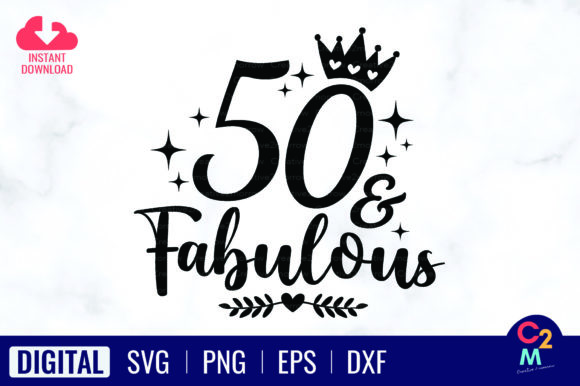 50 Fabulous SVG 50th Birthday Graphics