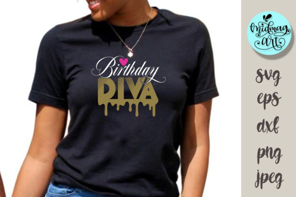Birthday Diva Svg, Birthday Svg Graphics