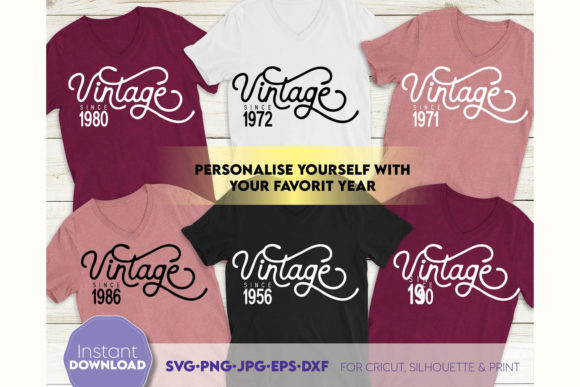 Custom Vintage Birthday Shirt Design: Graphics for Crafts