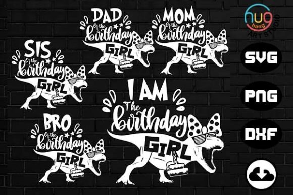 I Am Birthday Girl T-Rex Graphics & T-Shirt Designs